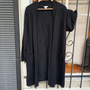 Cozy oversized open cardigan